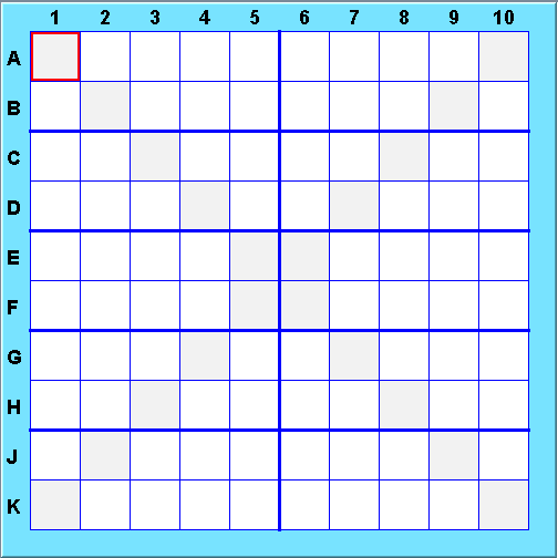 10x10 Sudoku Board w/Diagonals