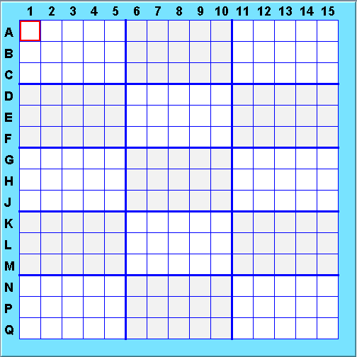 Standard 15x15 Sudoku Board
